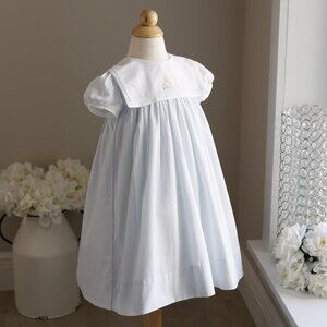 Strasburg Float Dress RARE Embroidered Duckie Blue Seersucker Like-New Size 2/2T